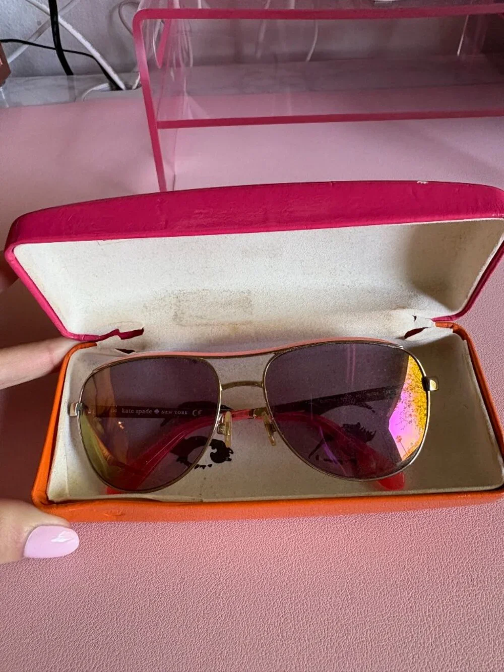 Used Kate Spade Pink Aviators - Picture 4 of 4